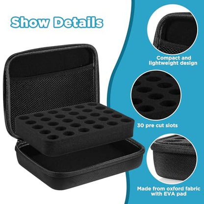 Teenyyou 30 Slots Peptide Case for Fridge Fits Standard 10ml Vials - color: Black, size: 30 Slots, style: Solid