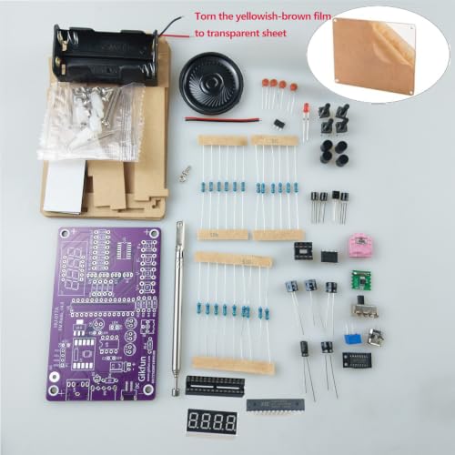 Gikfun FM Radio Kit Soldering Practice Kit DIY School Project FM 87-108MHz with 2 Power Supply Modes, Soldering Learning and Teaching for Beginners, Adults EK1989