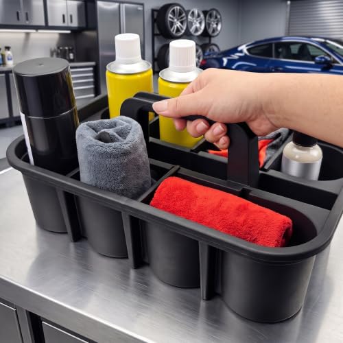 Deluxe Carry Caddy With Handle & 6 DIY Removable Partitions, 10Pcs