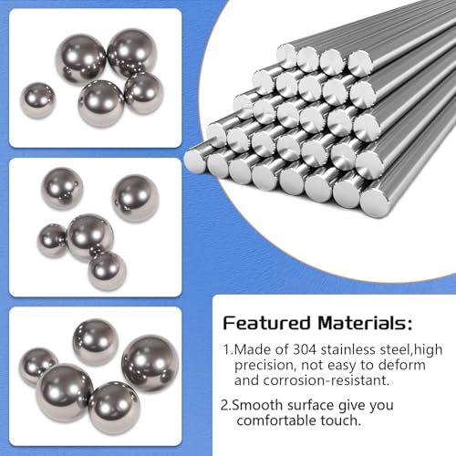 14Values 304 Stainless Steel Precision Balls Kit 1mm 2mm 2.5mm 3mm 3.5mm 4mm 4.5mm 5mm 5.5mm 6mm 7mm 8mm 9mm 10mm Bicycle Bearing Ball Assortment Set