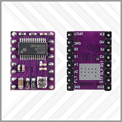 DRV8825 Stepper Driver, DRV8825 Stepper Motor Driver Module for 3D Printer Stepper Driver 4-Layer PCB Board, Send Heat Sink(5PCS)