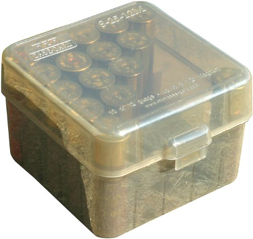 MTM S25-12M-41 25 Round Shotshell Box, USA Made, Clear Smoke