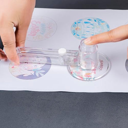 75mm/3 Inch Clear Circle Cutter Button Maker Tools, Adjustable Multi-Size Badge Making Round Cutting Tool, Cutting Knife Photo Paper Model Circle (86-210mm) - size: 86-210mm