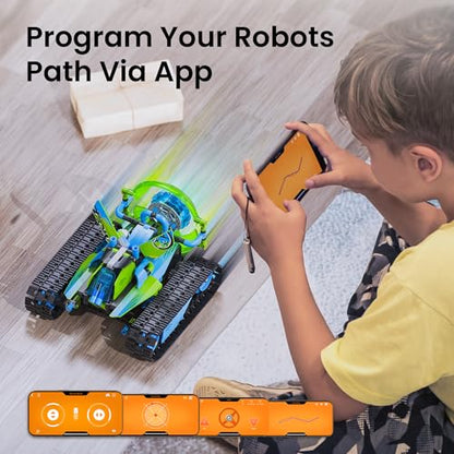 Sillbird Bundle - 2 Items Robot Car Building Kit with Remote Control Christmas STEM Gifts for Boys Ages 8-14, Technic Coding Stunt Racer Toys for Kids Birthday, Buildable 5in1 Models