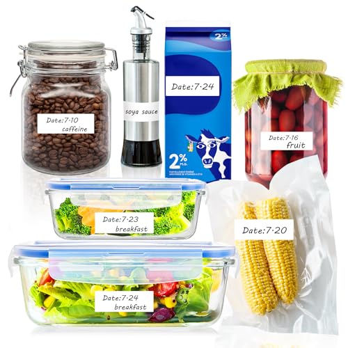 1200 Blank Removable Freezer Labels with Perforation Line for Easy Distribution and Use. Waterproof and Oil-Resistant, Suitable for Food Containers, Jars, and Kitchen Organization.(1 "x 3") - size: 1200 Pcs - 1 "x 3"