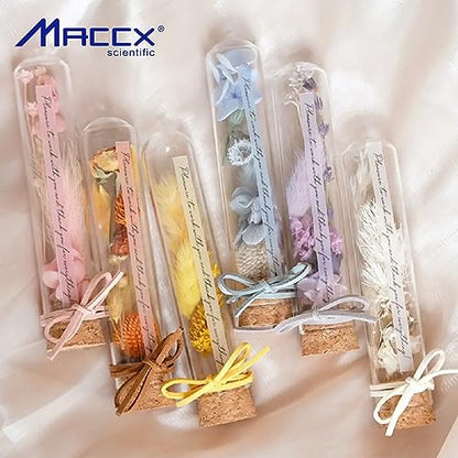 Glass Test Tubes with Cork and Brush, Vol.10ml/Dia.15x100mm, Pack of 50, 3.3 Borosilicate Glass, TTGS02-050 - style: 50pcs of Vol.10ml, with cork& brush