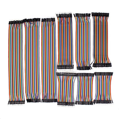 360-Pc Multicolor Breadboard Jumper Wires Kit - 30/20/10cm Dupont Cables (MF/MM/FF) for Arduino, Raspberry Pi