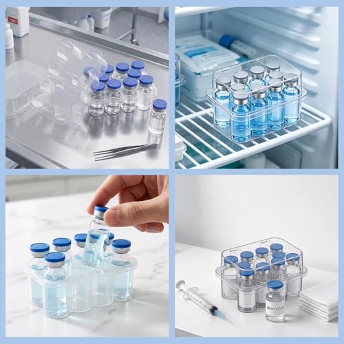10-Pack 3mL Vial Storage Case, 10-Slot Insulin & GLP-1 Organizer - size: 3ml 10-slot 10pcs
