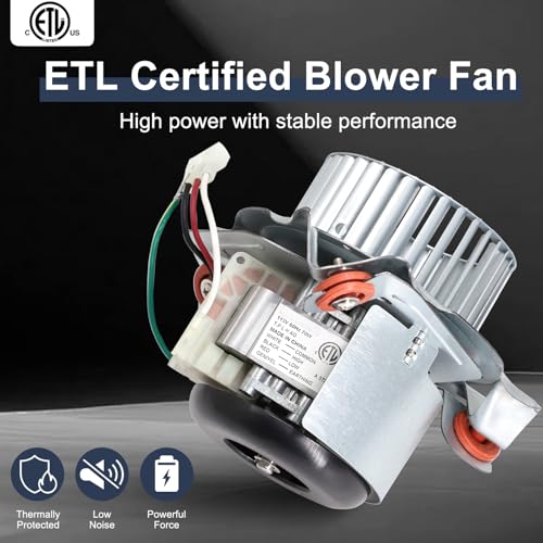 Criditpid HC21ZE125A J238-100-10110AT Draft Inducer Motor Kit for Carrier Furnace, HC21ZE125 J238-100-10110 Exhaust Venter Motor for Bryant Payne Furnace, Includes Blower Wheel and Mounting Bracket. - size: HC21ZE125A