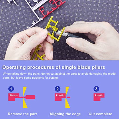 stedi Model Nippers Ultra Thin Single Edge for Plastic Model Kits - style: Single-edged (Black_for Professionals)