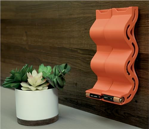 AA & AAA Battery Chute Combo, Wall-Mounted Battery Organizer & Dispenser – No-Jam FIFO Design, Holds 18 AA & 25 AAA Batteries – Red - color: Red