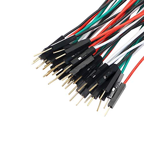 SinLoon Dupont Wire Breadboard Jumper Wires Jumper Wire Male to Female for Arduino Breadboard and Circuit Board 8cm 4 Colors Total 40-Pack(Male to Female)