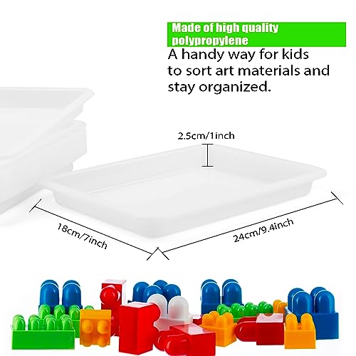 Sorting Trays,15 Pack Stackable Puzzle Sorting Trays,Jigsaw Puzzle Organizer Multipurpose Organizer Tray for Toys Beads Painting DIY Projects Fun Home Activities,9.8 x 7 x 0.98''