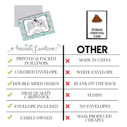 Amanda Creation Funny Wedding Card for Newlyweds, Wedding Card Funny Seal Sealing the Deal Design, 4x6 Blank Inside with Silver Envelope - style: Seal