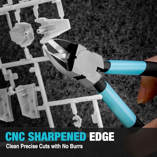 DURATECH 5 Inch Wire Cutter, Precision Flush Cutter with CNC Machined Edges