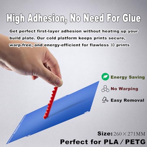 Cold Texture PEI Build Plate for Elegoo Centauri Carbon/Carbon 2 - size: 260x271mm