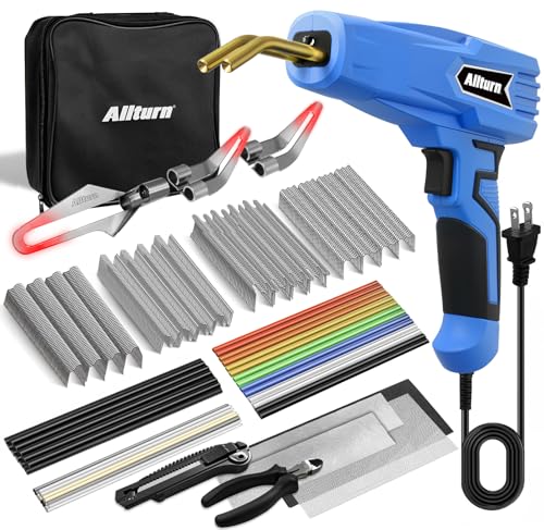 Allturn Plastic Welder 2 in 1 with the M8 Hot Cutting Tip(Blue) - color: Blue