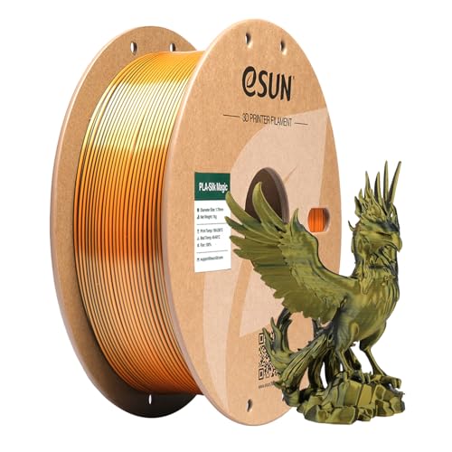 eSUN Silk PLA 3D Printer Filament 1.75mm Black Gold Dual Color Filament - color: Black Gold