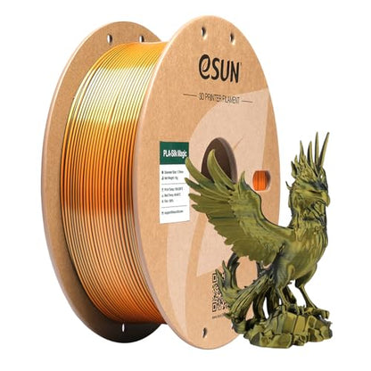 eSUN Silk PLA 3D Printer Filament 1.75mm Black Gold Dual Color Filament - color: Black Gold