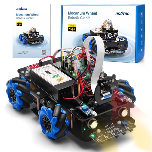 Omni-Directional Mecanum Wheel Robot Car Kit for Raspberry Pi 3/4/5