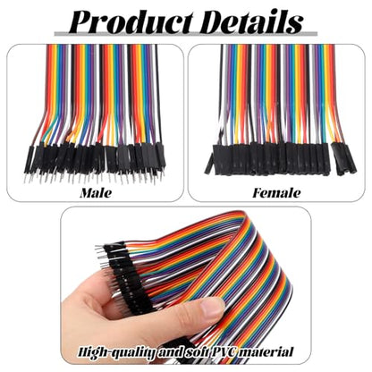 Male to Female Jumper Wires, Breadboard Jumper Wires Cable Kit