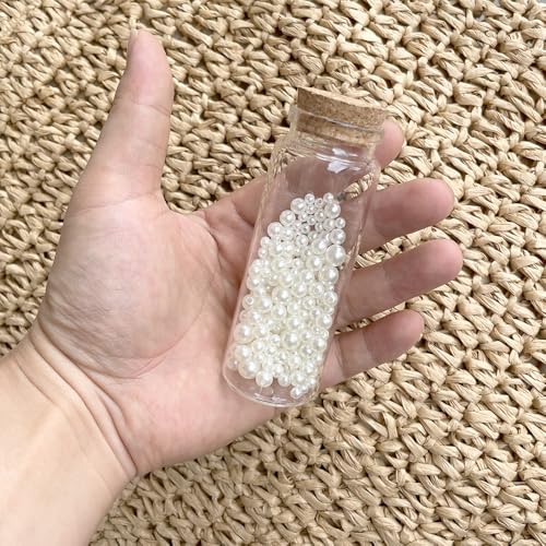 4 pcs 80ml Small Glass Bottles with Cork Stopper,Decorative Bottle,Vials Jars,Cute Storage Jar,Wishing Bottle 37x100mm(1.46x3.94inch) - size: 37x100(1.46x3.94in)