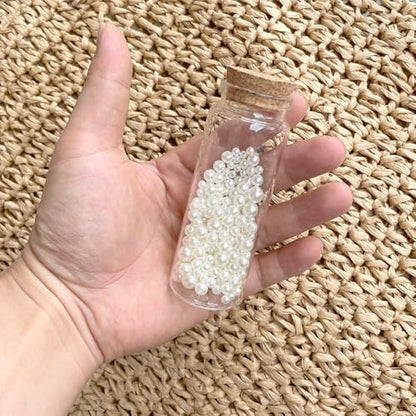 4 pcs 80ml Small Glass Bottles with Cork Stopper,Decorative Bottle,Vials Jars,Cute Storage Jar,Wishing Bottle 37x100mm(1.46x3.94inch) - size: 37x100(1.46x3.94in)