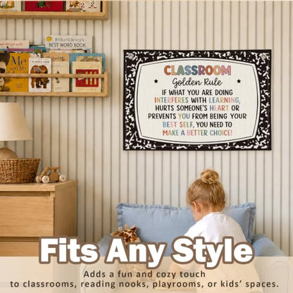 Composition Notebook Classroom Golden Rule Decor Banner - color: 02-Classroom Golden Rule - Composition Notebook