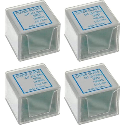 22x22mm Microscope Cover Slips, 500 Pieces (5 Packs), Premium Optical Glass, for Student Lab, Education & Biological Specimen Viewing