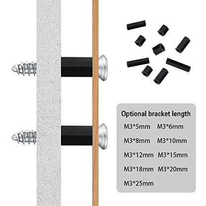 BORDSTRACT 100Pcs M3x12 Black Nylon Spacers - size: M3x12