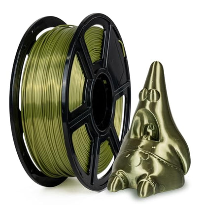 Flashforge 3D Printer Filament Silk PLA 1.75mm 1kg Spool-Dimensional Accuracy +/- 0.02mm (Bronze) - color: Bronze