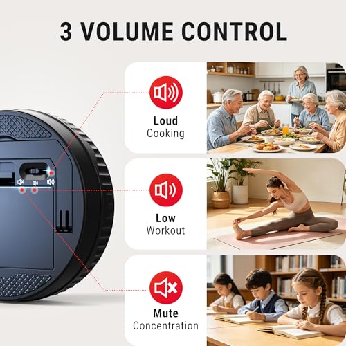 TempPro Magnetic Kitchen Timers for Cooking, Digital Timer for Kids Teacher - size: Digital Timer with Knob