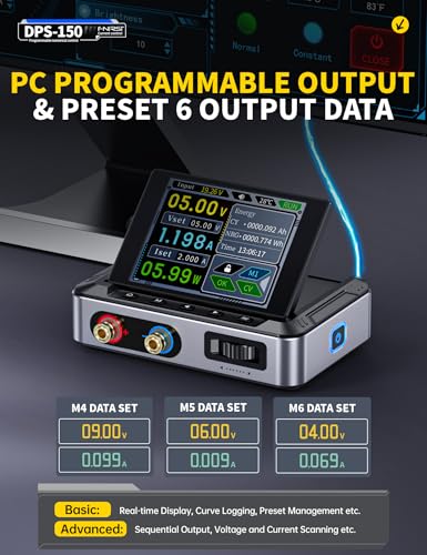 FNIRSI DPS-150 DC Power Supply Variable 30V 5A, 4-Digit IPS Flip Display - style: DPS-150+100W PD