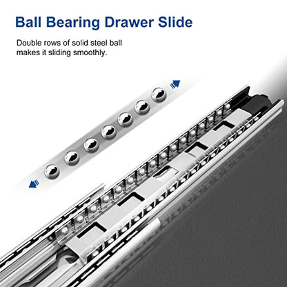VADANIA #K53 20" Soft Close Heavy Duty Drawer Slides - color: #K53 - Soft Close, size: 20 Inch