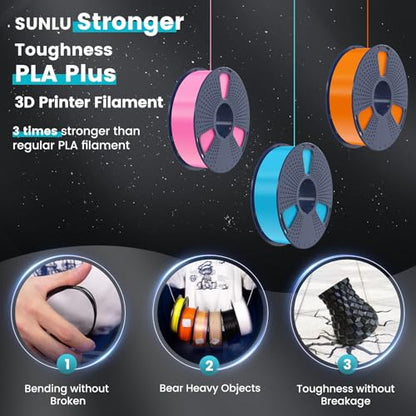 SUNLU PLA Plus Filament 1.75mm Klein Blue 1KG - color: 1kg Pla Plus Klein Blue, size: 1 kg