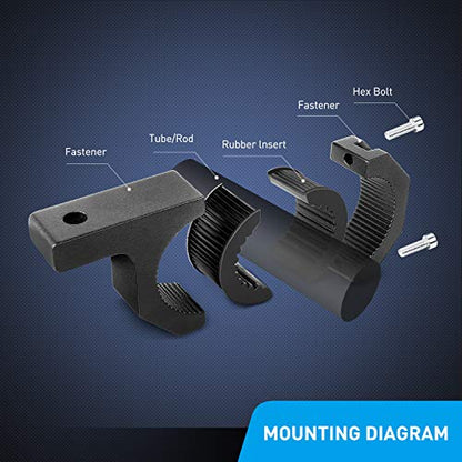 Nilight - 90020D 4PCS Mounting Bracket Kit LED Off-Road Light Horizontal Bar Tube Clamp Roof Roll Cage Holder,2 Years Warranty, Black for 1"/1.5"/1.75"/2" Bar (Pack of 10) - size: For 1"/1.5"/1.75"/2"Bar (Pack of 10)