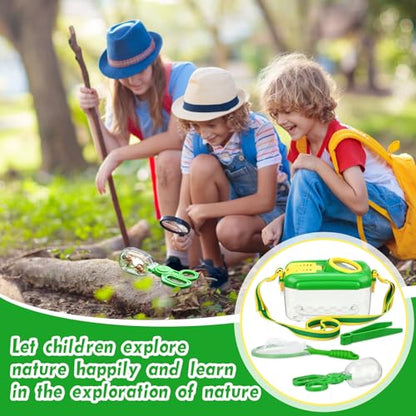 Halloscume 4 Sets Bug Catcher for Kids Insect Catching Kit, Green