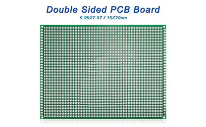 Double Sided PCB Board,D DZRCOXI Large PCB Circuit Board Protoboard 3Pcs 15X20CM for DIY Soldering Electronic Projects Compatible with Arduino Kits (15X20CM-3Pcs) - style: 15X20CM-3Pcs