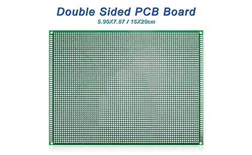 Double Sided PCB Board,D DZRCOXI Large PCB Circuit Board Protoboard 3Pcs 15X20CM for DIY Soldering Electronic Projects Compatible with Arduino Kits (15X20CM-3Pcs) - style: 15X20CM-3Pcs