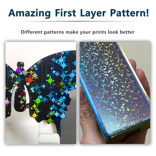 for Snapmaker U1 Build Plate（Stars + Fragments）270x270mm Double-Sided Texture PEI Heated Bed Platform, Flexible and Detachable Heatingbed Made of Spring Steel for Snapmaker U1 Parts - color: Flake+Star