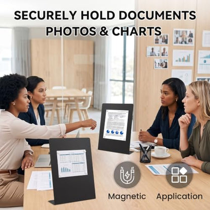 MIKEDE Magnet Display Board,3pcs 11.6"x9.8" Magnetic Stand with 12 Magnets
