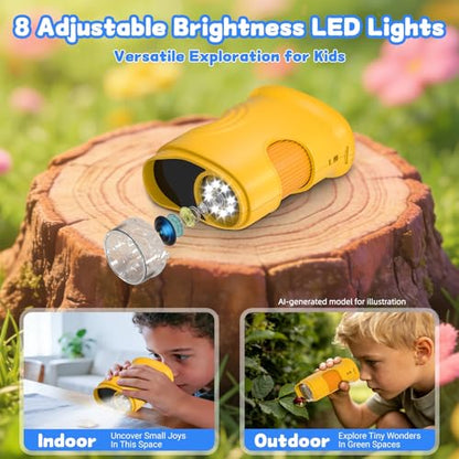 1000X Handheld Digital Microscope for Kids, STEM Educational Toys - color: Orange
