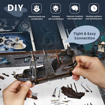 MiniCity Book Nook Kit, DIY Miniature Dollhouse Book Nook Kit with Dust Cover and LED Light for Teens and Adults (The Song of Sirens) - color: The Song of Sirens
