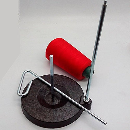 HONEYSEW Embroidery Adjustable Single Thread Spool Holder – Stand Alone Embroidery, Sewing or Quilting Thread Holder or Stand – Ensures Smoother Feed = Heavy Metal Base (Black) - color: Black