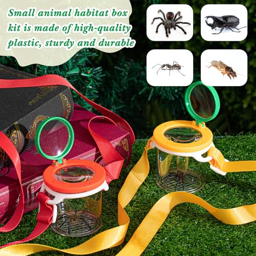 2 Pack Bug Catcher with Magnifying Glass, Insect Viewer Container