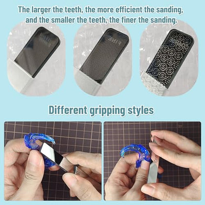 stedi Hobby Model Polishing Tools 3 PCS, Precision Glass Polishing Files - style: 3 PCS Glass Files