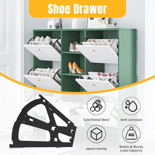 BORDSTRACT Shoe Cabinet Hinge, 2 Layers Shoe Cabinet Flip Frame - size: 2 Layer