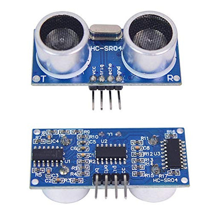 2Pcs Ultrasonic Sensor Module with 2Pcs Mounting Bracket