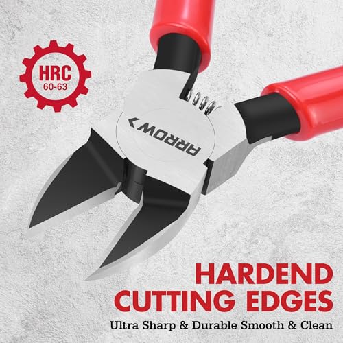 ARROW 6" Precision Wire Cutters, Precision Flush Cut Diagonal Pliers - size: 6 Inch