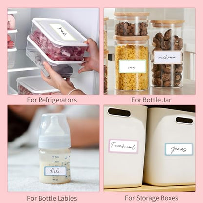 1000 Removable Freezer Labels, 1 x 2 Inch, Waterproof, 10 Colors - size: 1 x 2 Inch